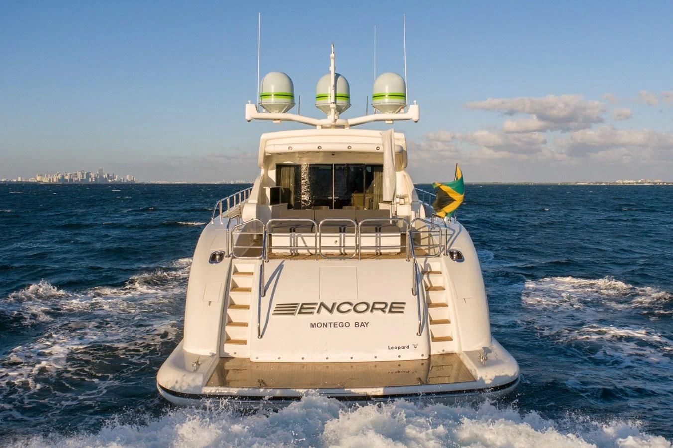 a boat in the water aboard ENCORE Yacht for Sale