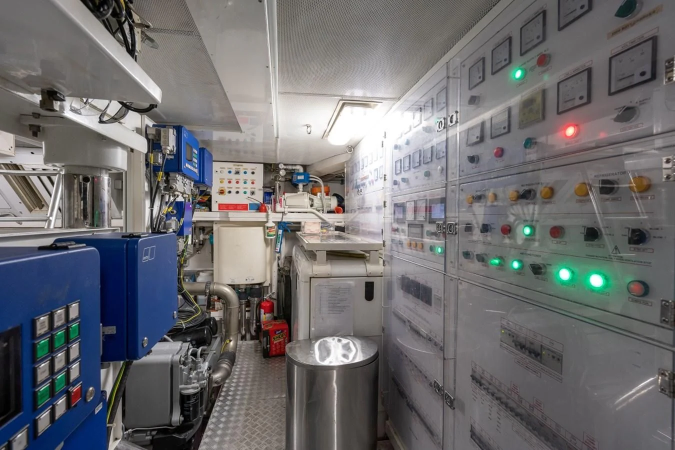 a room with machines and equipment aboard ENCORE Yacht for Sale