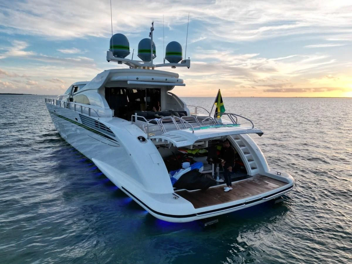 a boat in the water aboard ENCORE Yacht for Sale