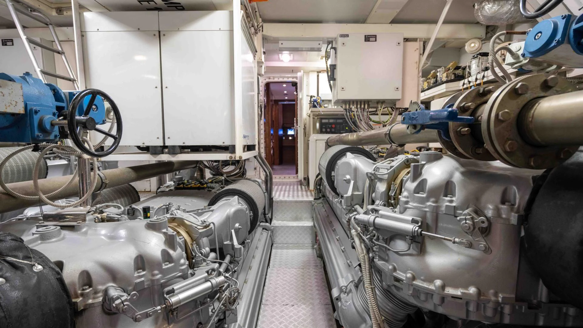 a room with machinery aboard ENCORE Yacht for Sale