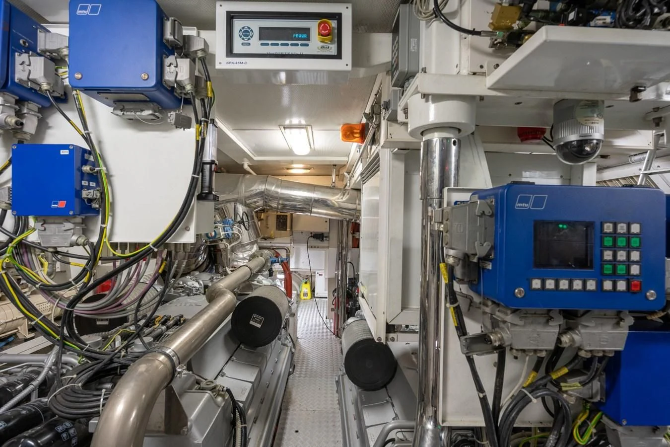 a room with machinery aboard ENCORE Yacht for Sale