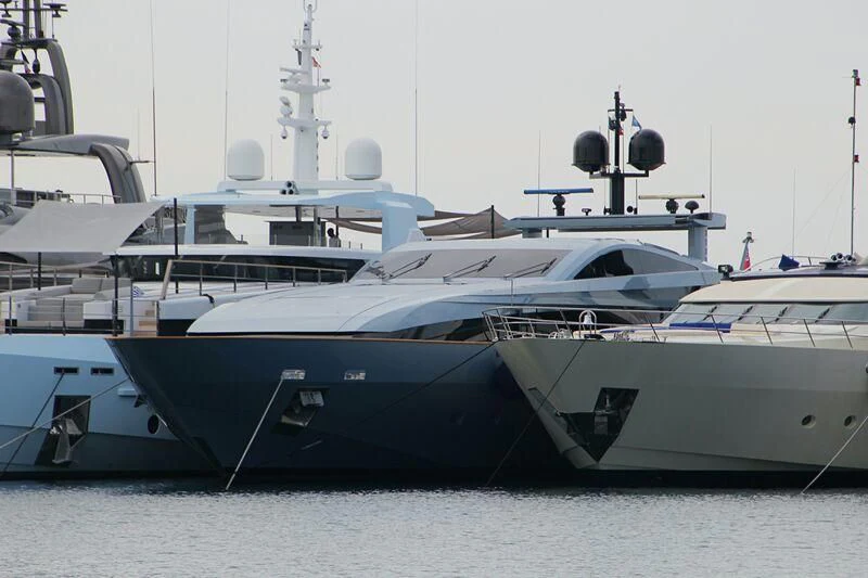a few boats in the water aboard QUEEN BLUE Yacht for Sale