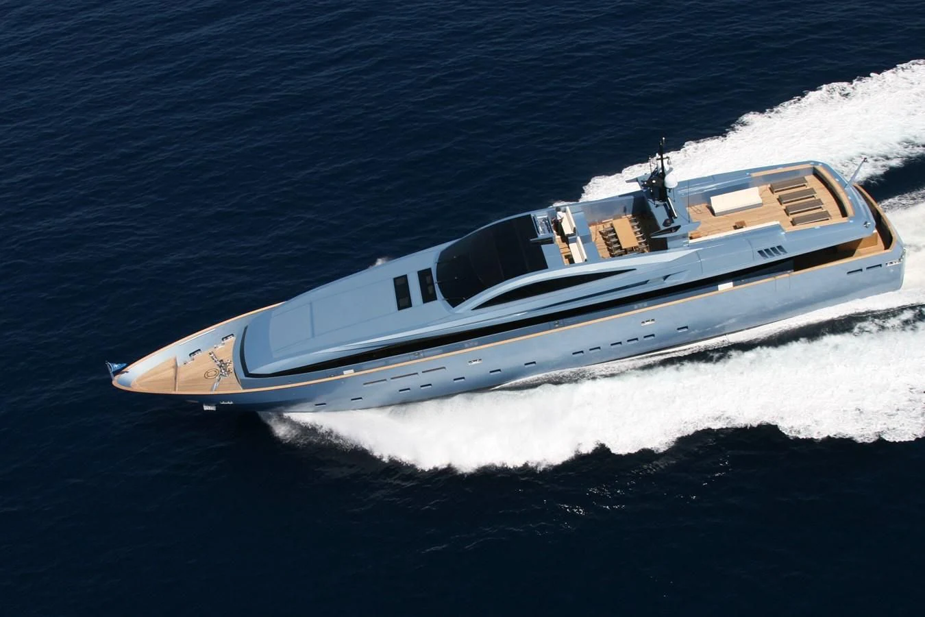a ship in the water aboard QUEEN BLUE Yacht for Sale