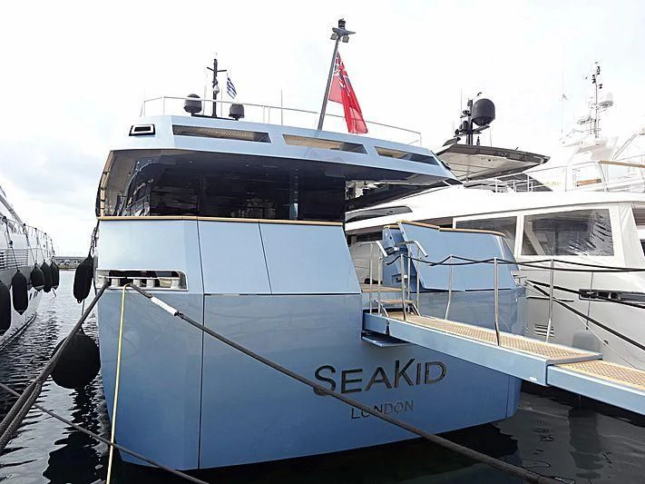 a large white yacht aboard QUEEN BLUE Yacht for Sale