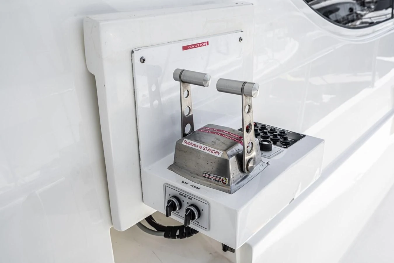 a machine with a battery aboard MAHANA Yacht for Sale