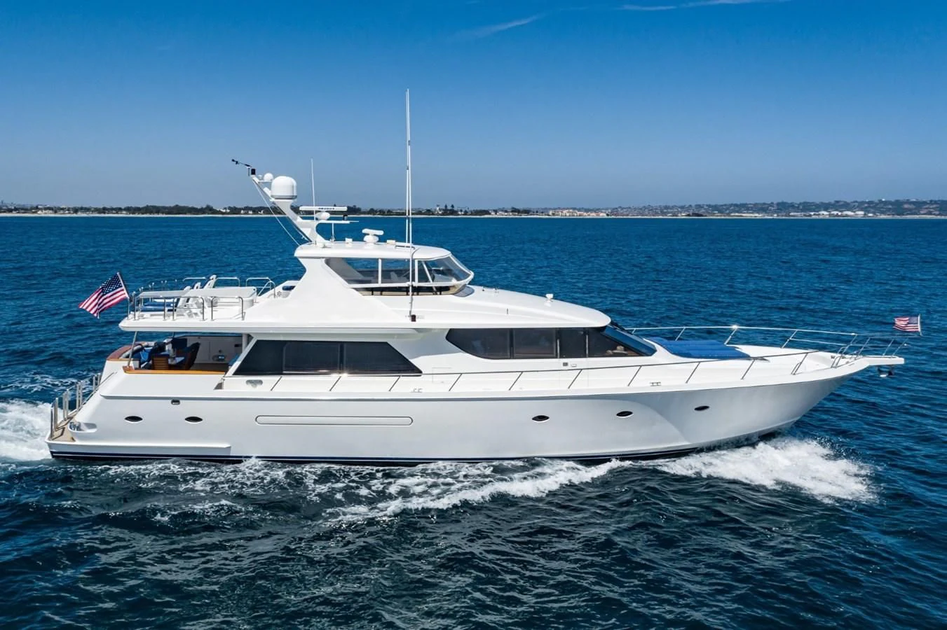 a boat on the water aboard MAHANA Yacht for Sale