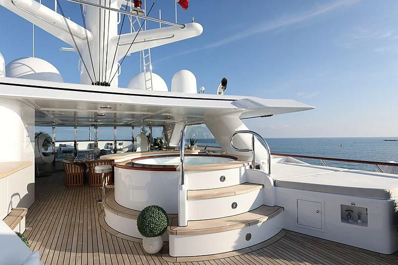 a boat on the water aboard PREDICTION Yacht for Sale