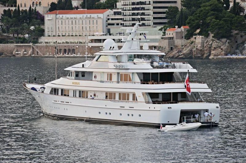 a boat on the water aboard PREDICTION Yacht for Sale