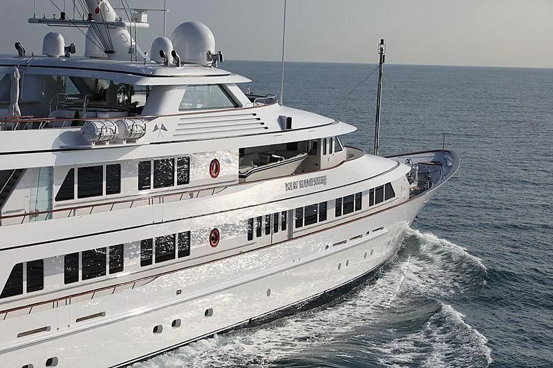 a boat on the water aboard PREDICTION Yacht for Sale