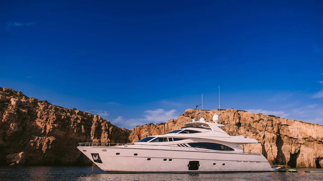 a boat on the water aboard MELI Yacht for Charter