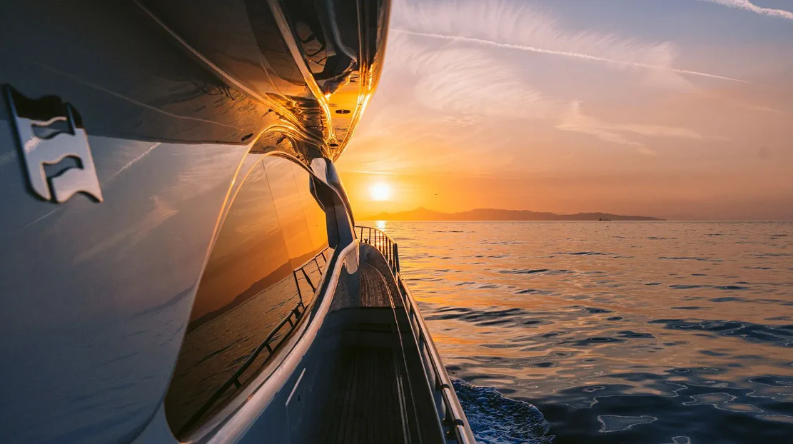a boat on the water aboard MELI Yacht for Charter