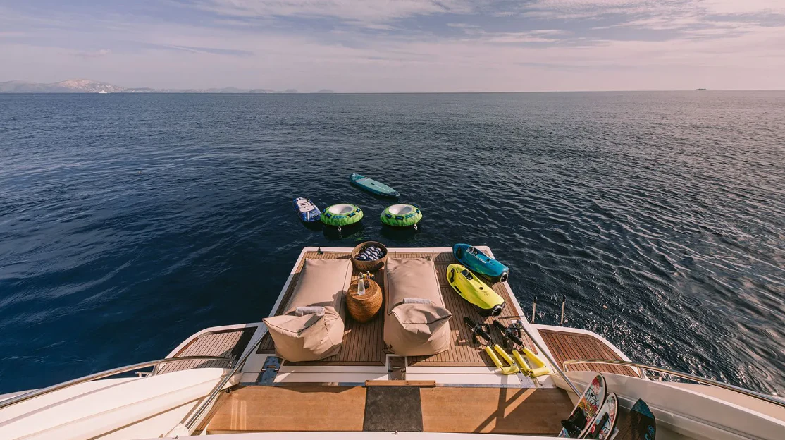 a boat on the water aboard MELI Yacht for Charter