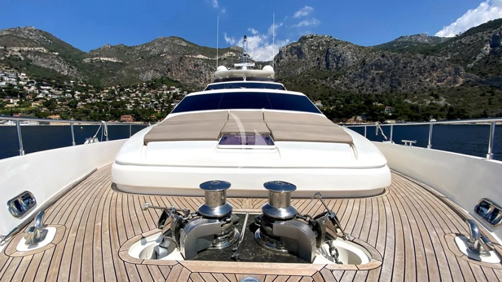 a boat on a deck aboard MELI Yacht for Charter