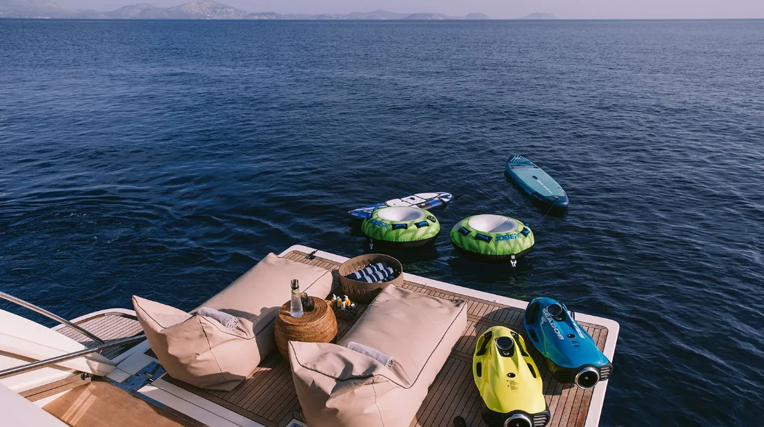 boats on the water aboard MELI Yacht for Charter