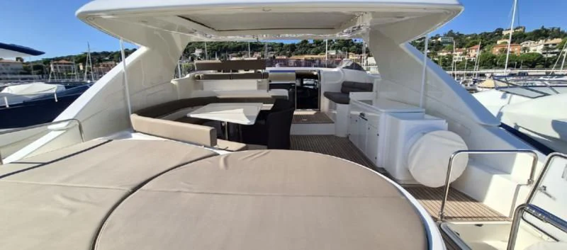 the interior of a boat aboard MELI Yacht for Charter