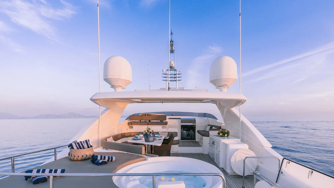 a boat on the water aboard MELI Yacht for Charter