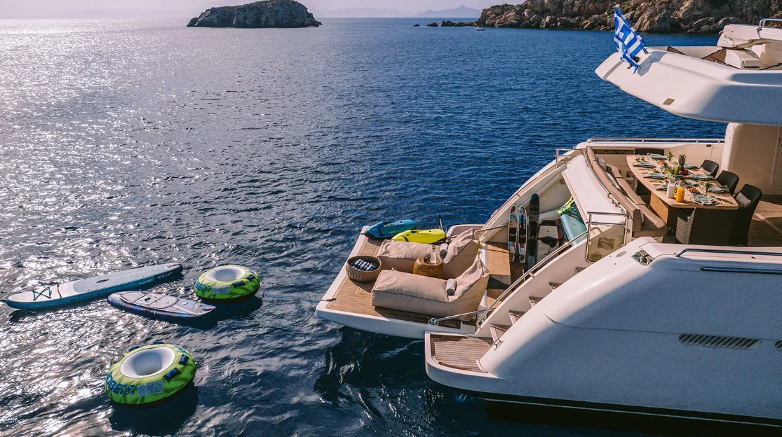 boats on the water aboard MELI Yacht for Charter