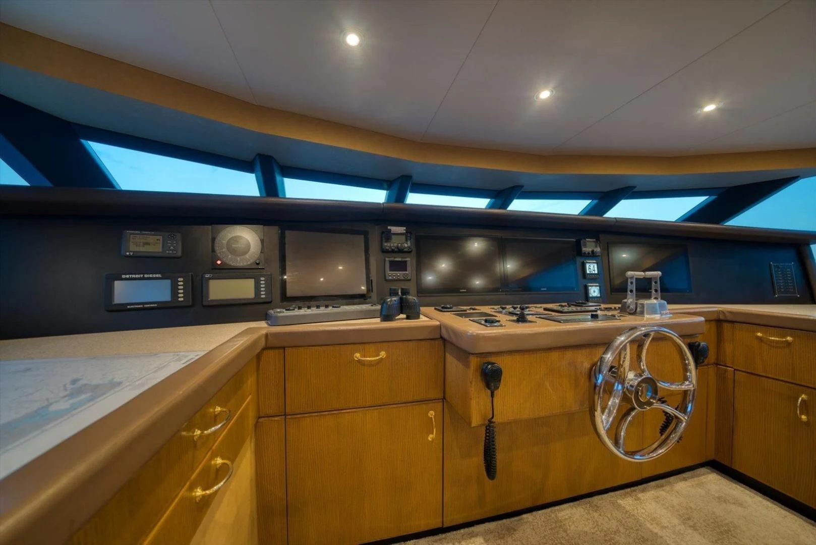 a large kitchen with a large oven aboard NORTH COAST 120 Yacht for Sale