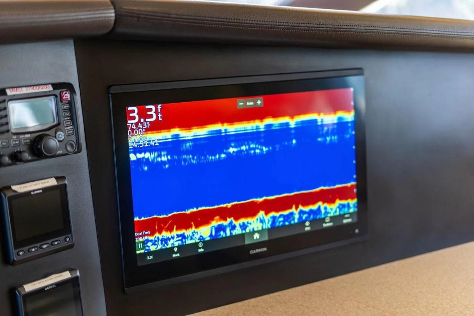 a tv on a table aboard NORTH COAST 120 Yacht for Sale