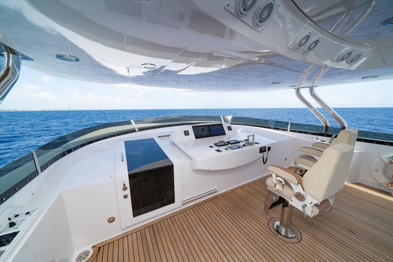 a boat on the water aboard NORTH COAST 120 Yacht for Sale