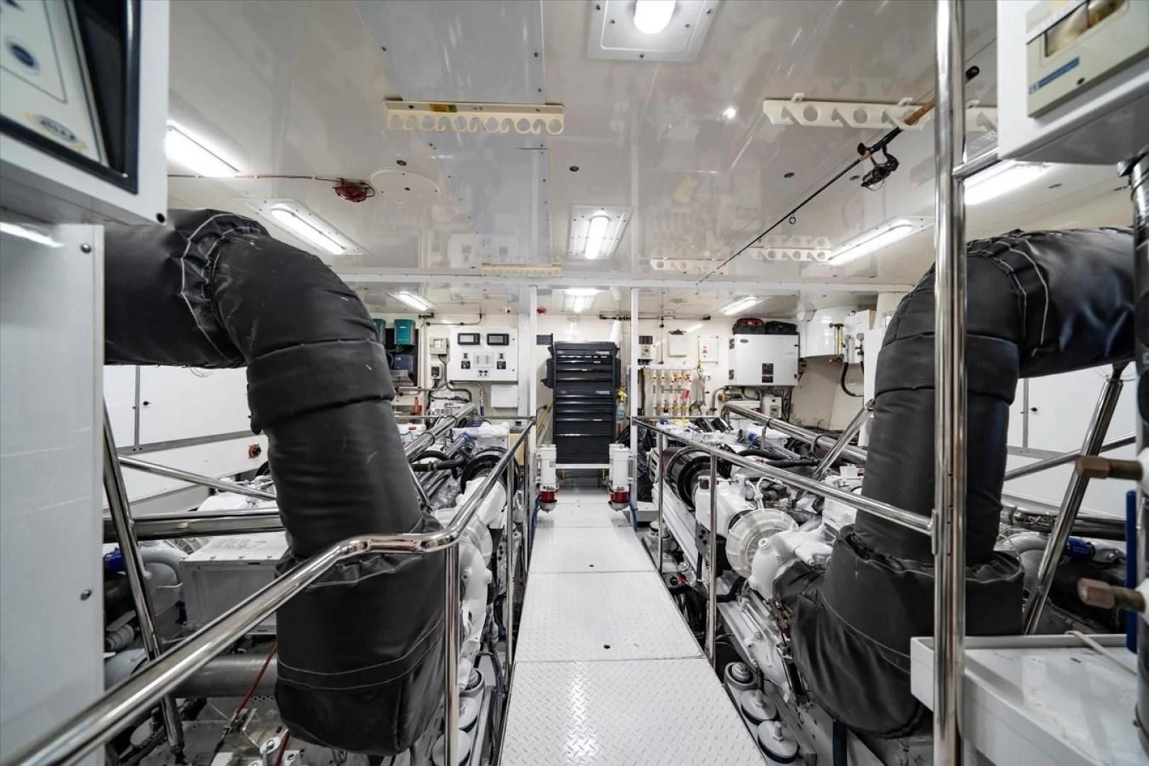 a person working in a factory aboard NORTH COAST 120 Yacht for Sale