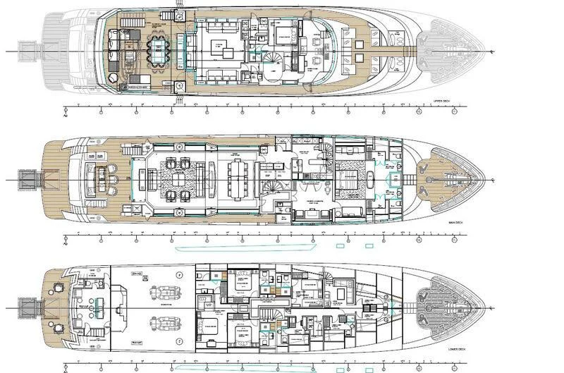 diagram, engineering drawing aboard CROCUS Yacht for Sale