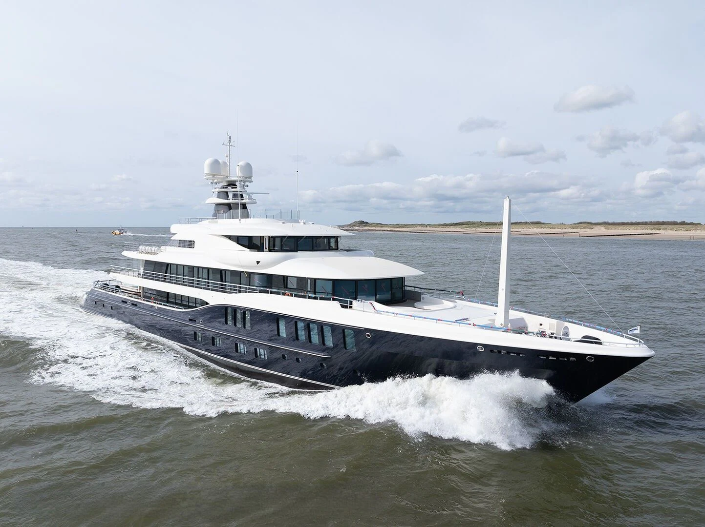 a large white boat aboard NOME Yacht for Sale