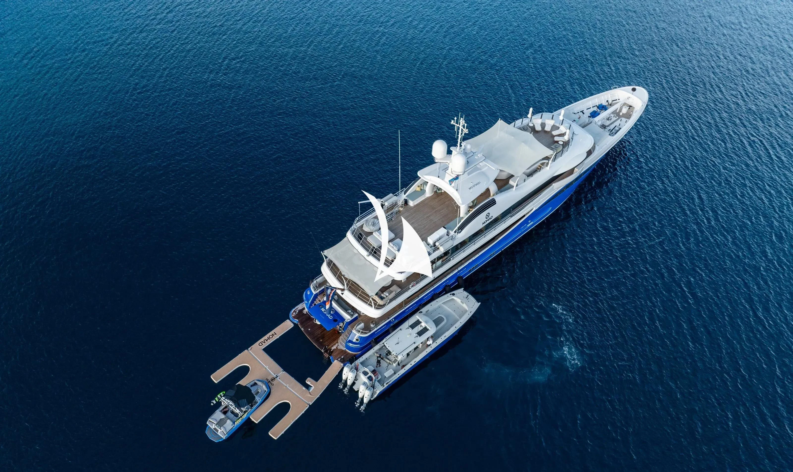 a boat in the water aboard NOMAD Yacht for Sale