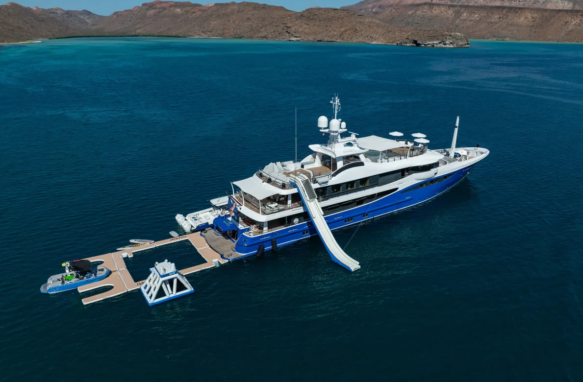 a boat in the water aboard NOMAD Yacht for Sale