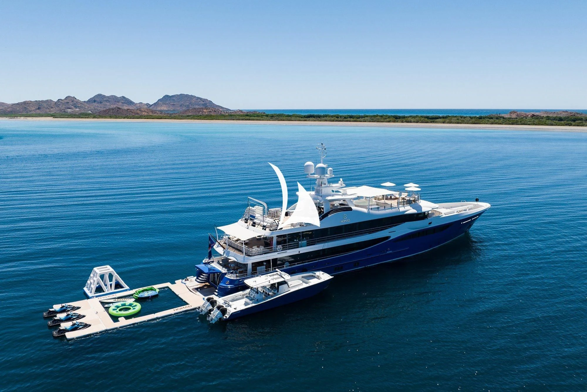 a boat on the water aboard NOMAD Yacht for Sale