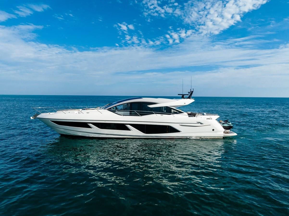 a white yacht in the water aboard BELLOW DECK Yacht for Sale