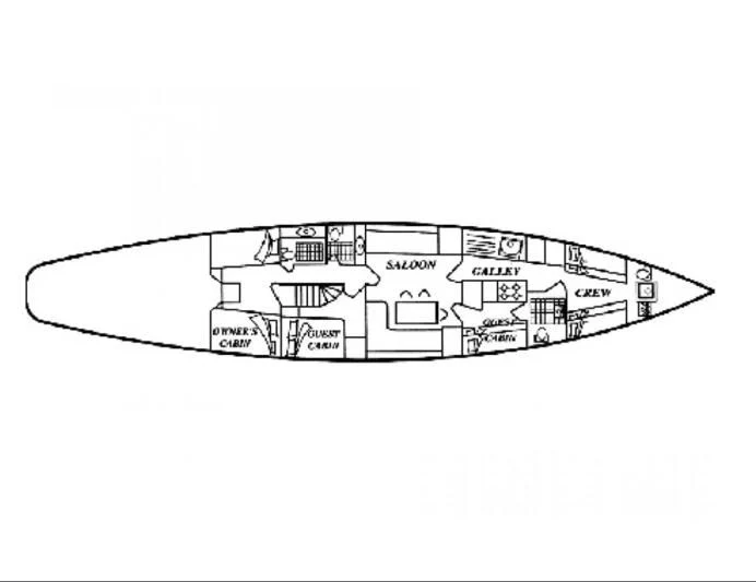 diagram aboard MILENA Yacht for Sale