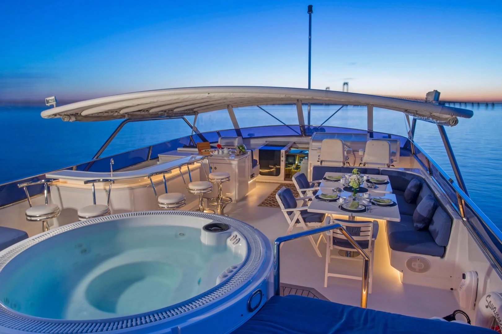 a boat on the water aboard XOXO Yacht for Charter