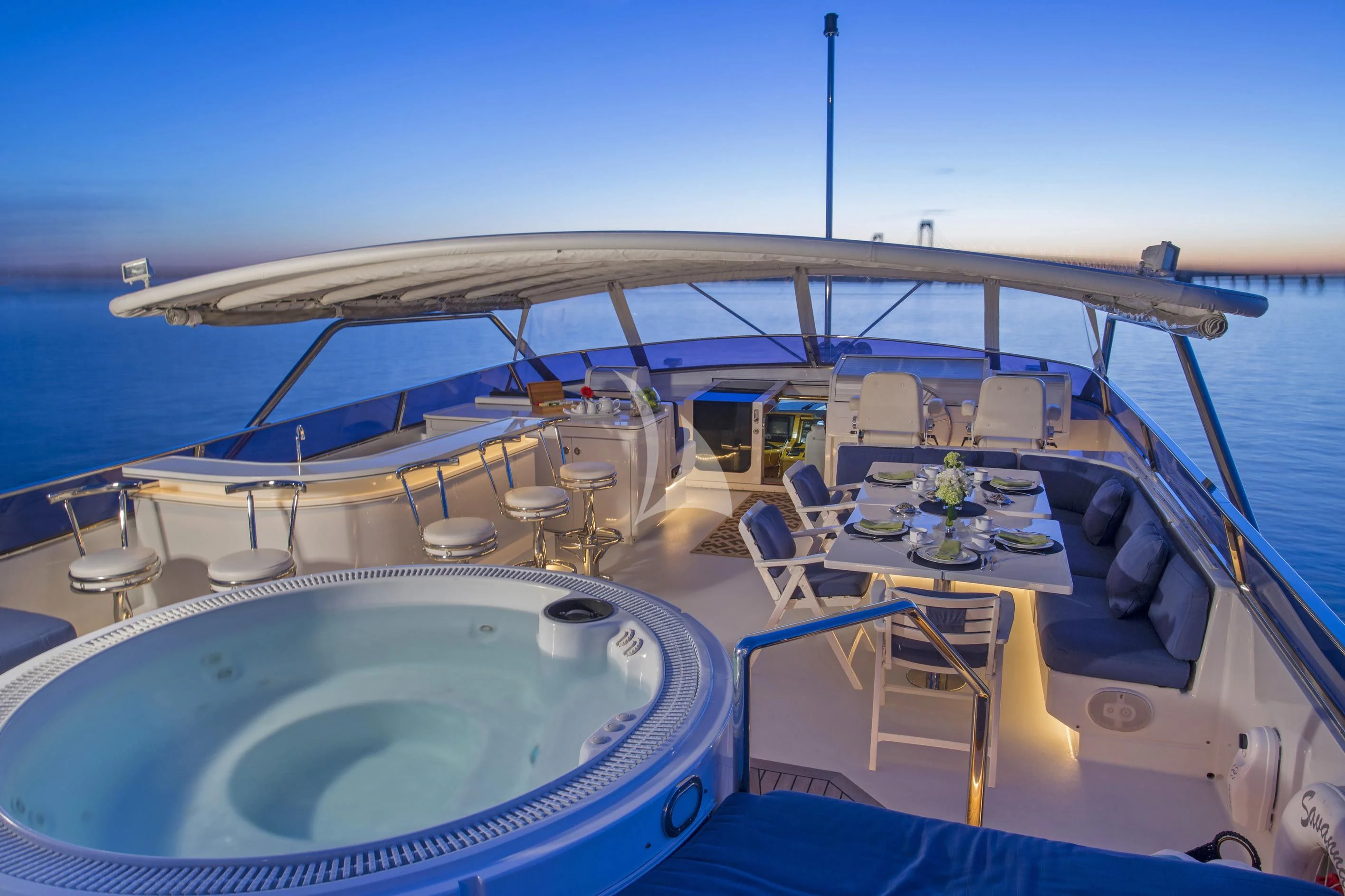 a boat on the water aboard XOXO Yacht for Charter