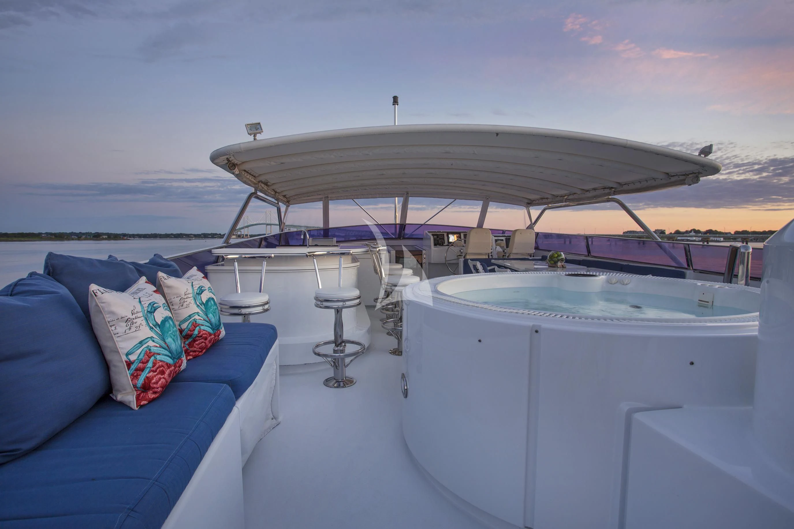 a boat on a body of water aboard XOXO Yacht for Charter