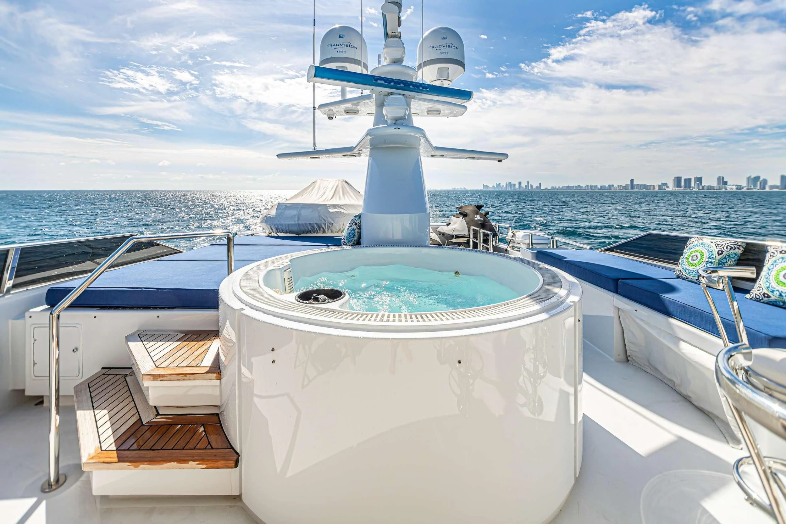 a boat on the water aboard XOXO Yacht for Charter