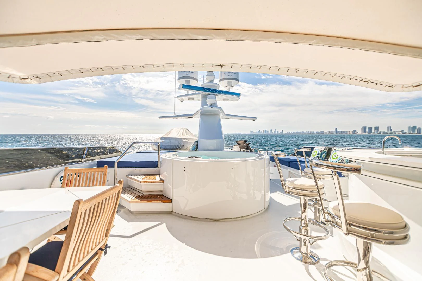 a boat on a body of water aboard XOXO Yacht for Charter