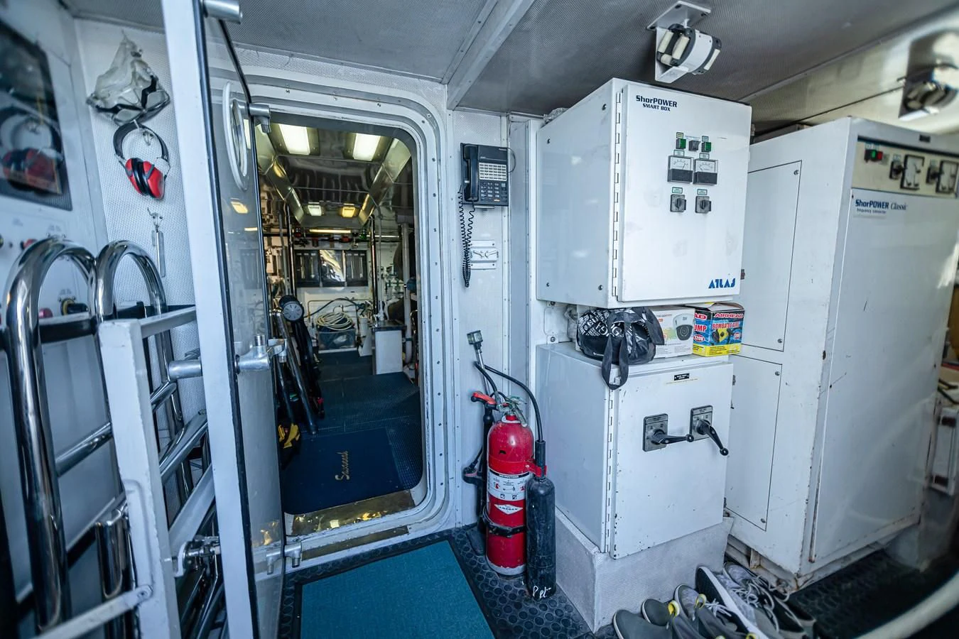 a room with medical equipment aboard XOXO Yacht for Charter