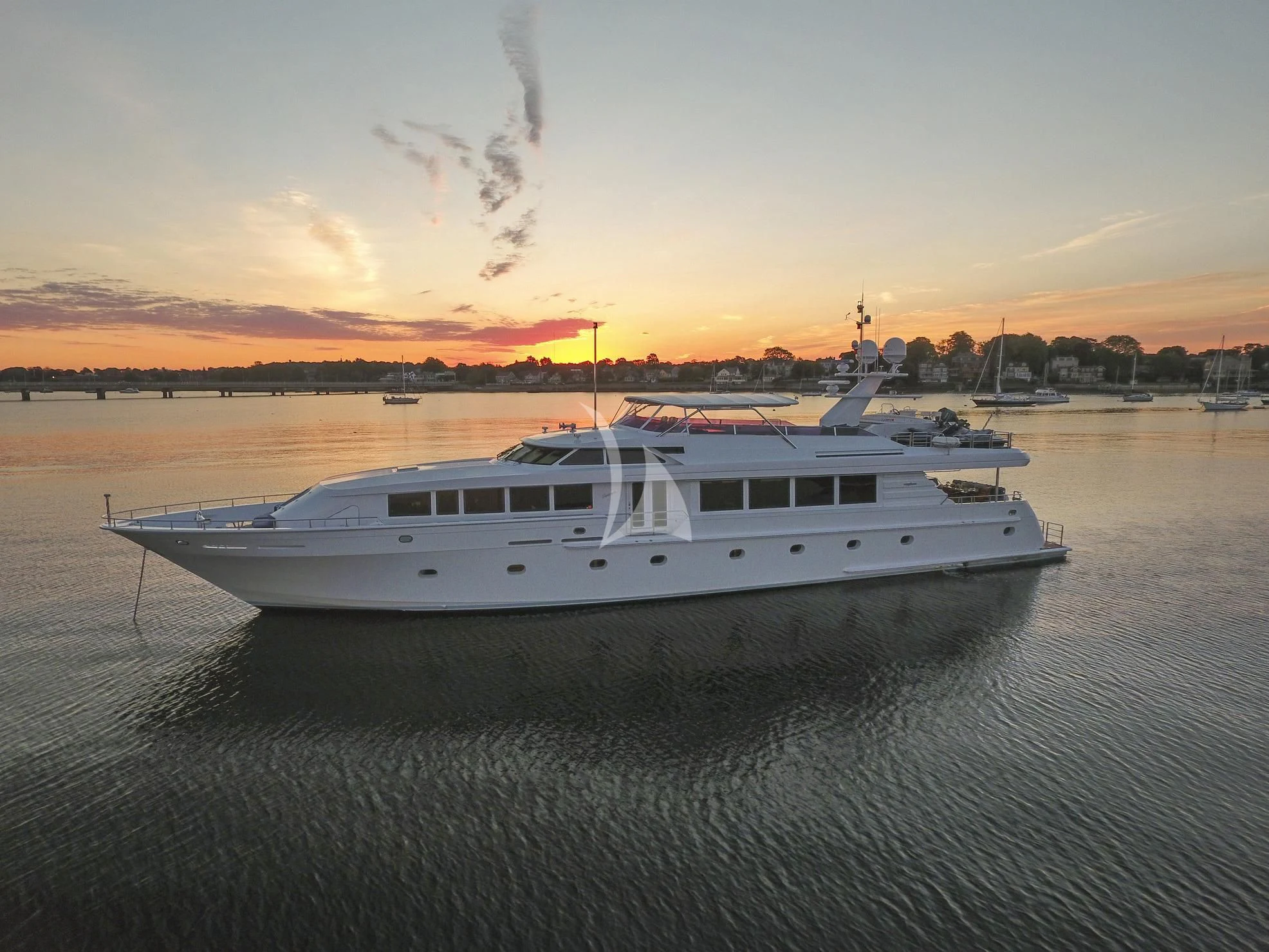 a boat on the water aboard XOXO Yacht for Charter