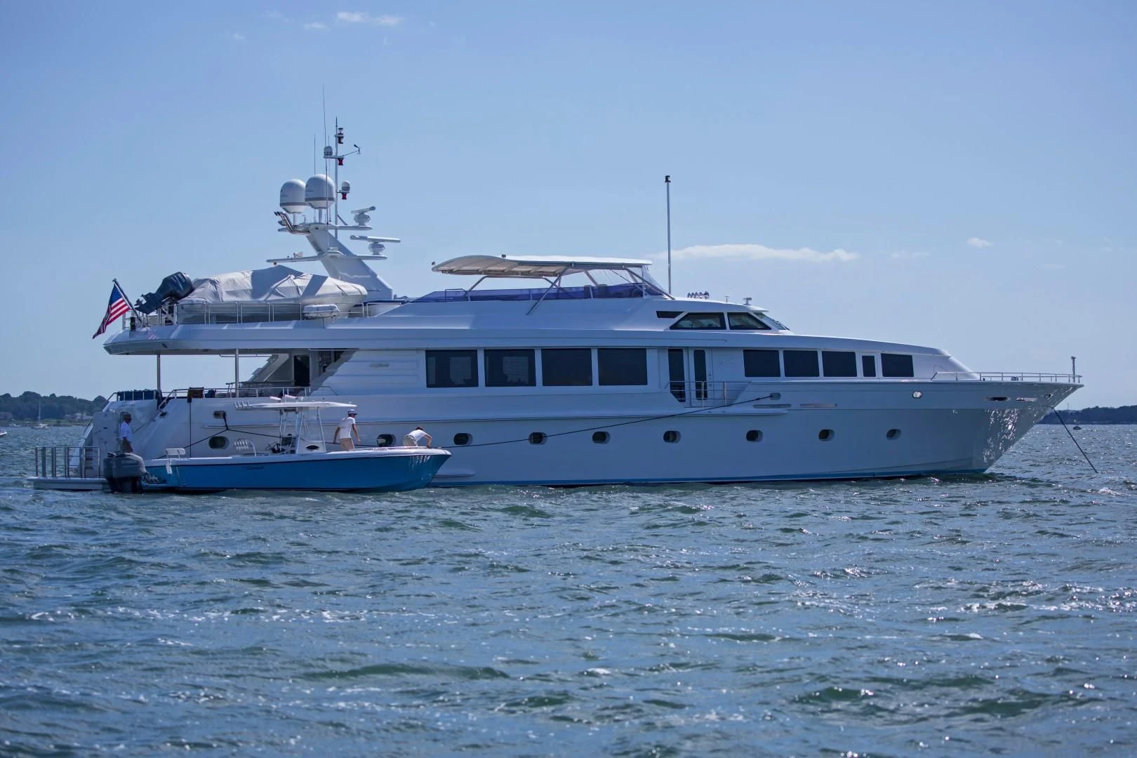 a couple of boats in the water aboard XOXO Yacht for Charter