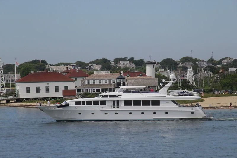 a boat in the water aboard XOXO Yacht for Charter