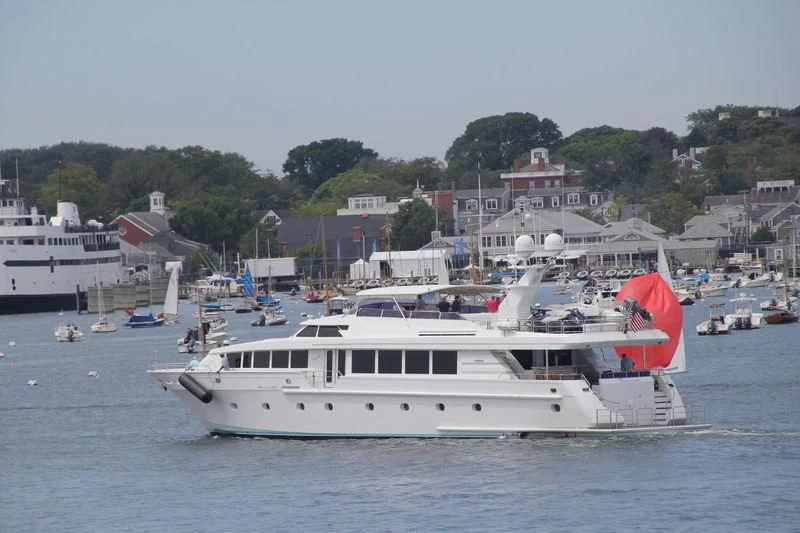 a boat in the water aboard XOXO Yacht for Charter