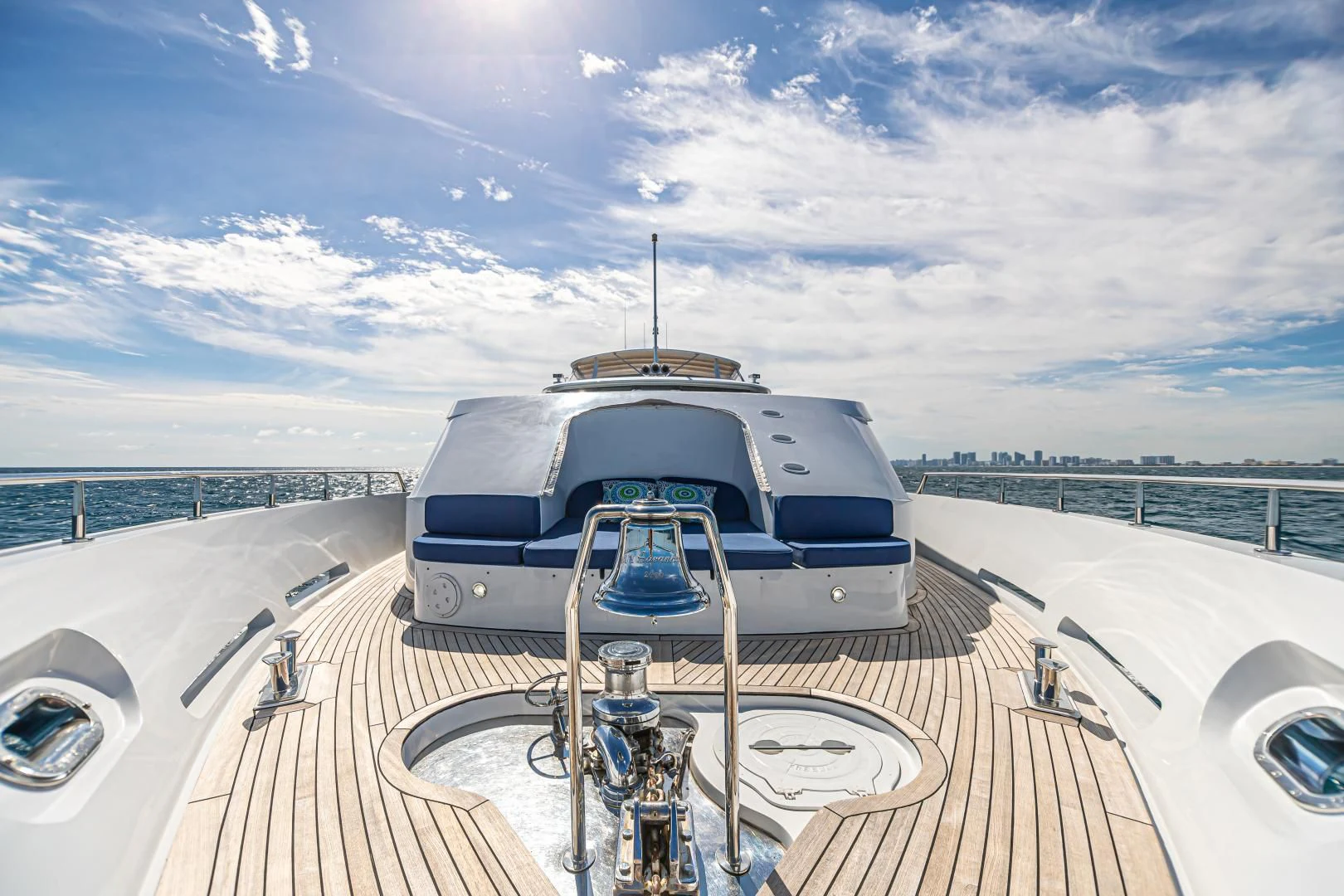 a boat on a trailer aboard XOXO Yacht for Charter