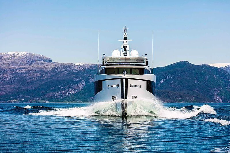 a boat on the water aboard GRAYCLIFFS Yacht for Sale