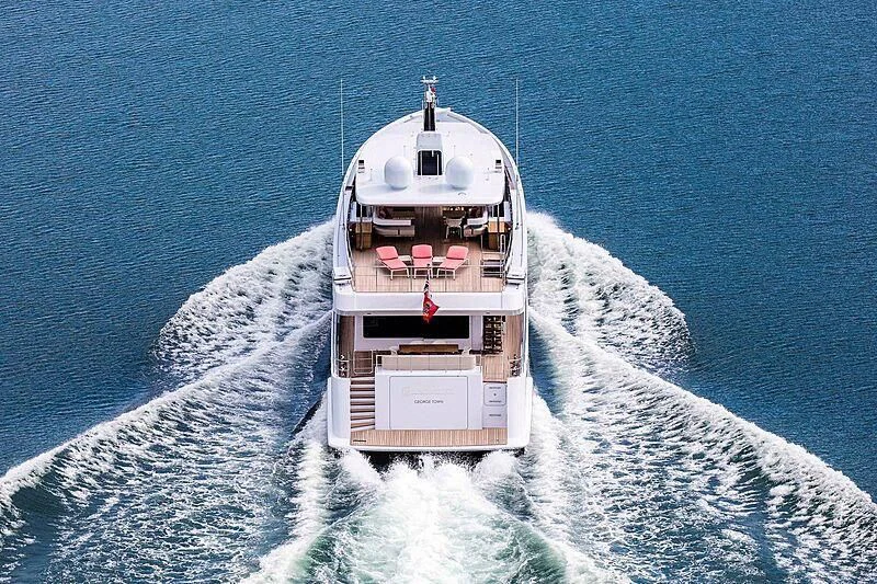 a ship in the water aboard GRAYCLIFFS Yacht for Sale