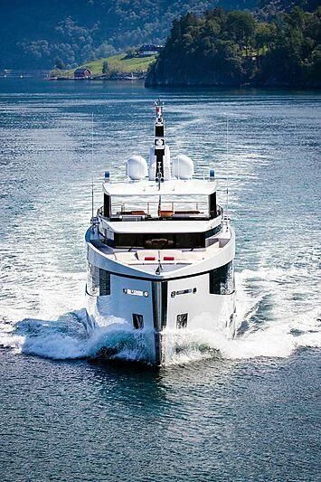 a boat on the water aboard GRAYCLIFFS Yacht for Sale