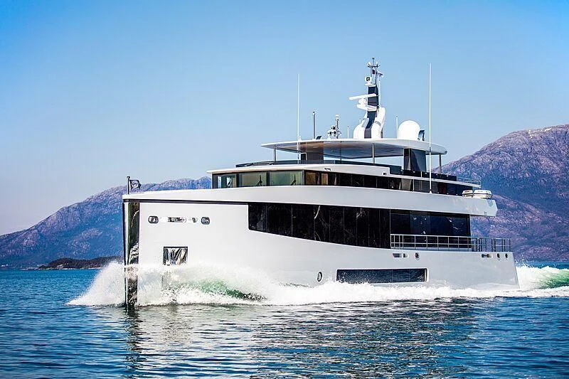 a boat on the water aboard GRAYCLIFFS Yacht for Sale