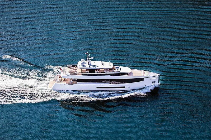 a boat on the water aboard GRAYCLIFFS Yacht for Sale