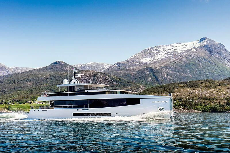 a boat on the water aboard GRAYCLIFFS Yacht for Sale