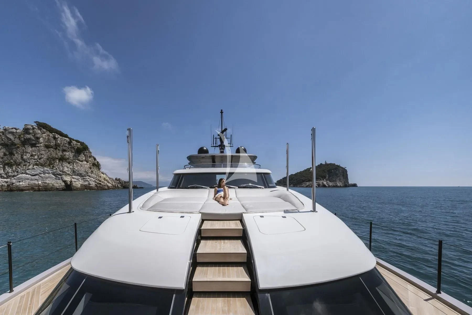 a boat on the water aboard AKIRA Yacht for Sale